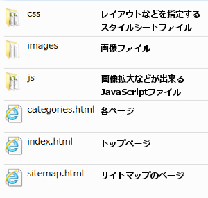 フォルダの中身